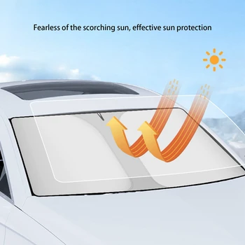 Автомобильные шторы для летнего охлаждения, УФ-Отражающий Солнцезащитный козырек на лобовом стекле Автомобиля, Защита от Переднего стекла, Солнцезащитный козырек, Складной Солнцезащитный козырек