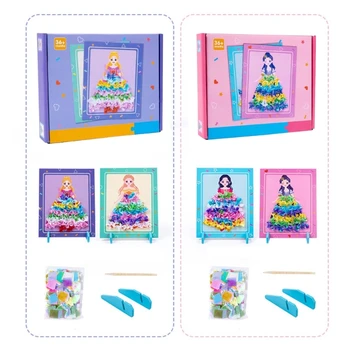 Настраиваемая игрушка для наряжания принцессы, подбирающая цвет к платью, дизайнерский набор