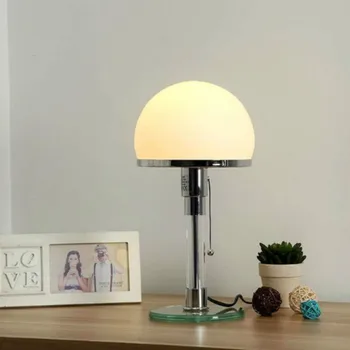 Лампа Bauhaus Белая настольная лампа датского дизайнера в скандинавском стиле, прикроватная тумбочка для спальни, простой стеклянный настольный светильник для гостиной