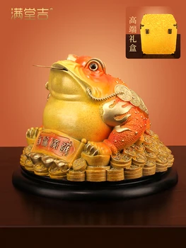 Подвеска в виде медно-золотой жабы, латунная трехногая золотая цикада toad fortune