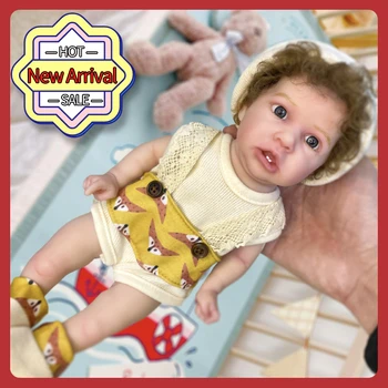 Новая 33-Сантиметровая Кукла Reborn Baby с Отделкой из Силикона Во Все Тело, Оригинальная Силиконовая Кукла Saskia Bebe Baby с открытыми Глазами, Раскрашенные Куклы для Детей