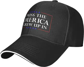 Я Скучаю по Америке, В которой я вырос Шляпа Я Скучаю по Америке Бейсболка С Американским Флагом Шляпа для Мужчин Женщин Унисекс Four Seasons