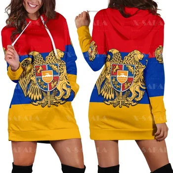 Национальный флаг Армении, 3D принт, Модные тонкие толстовки, платье, Женская повседневная одежда, Толстовка с капюшоном, пуловер