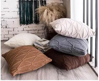 Популярная в скандинавском Интернете наволочка, чехол для диванной подушки в гостиной, вязаный образец чехла для подушки в комнате
