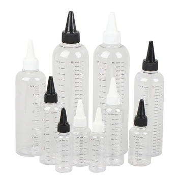Пластиковая ПЭТ бутылка для многоразового использования Бутылки для капельницы для масляной жидкости с закручивающейся крышкой Контейнеры для пигментных чернил для татуировок