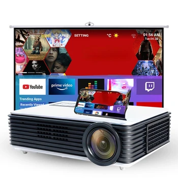 1080P Full HD Светодиодный проектор WIFI Android 1920 x 1080P 3D Домашний кинотеатр для офиса Дома школы