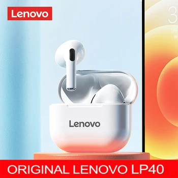 Оригинальные Наушники Lenovo LP40 Pro TWS Беспроводной Bluetooth 5.1 Спортивные Наушники с Шумоподавлением Сенсорным Управлением 500 мАч 2022 Новинка