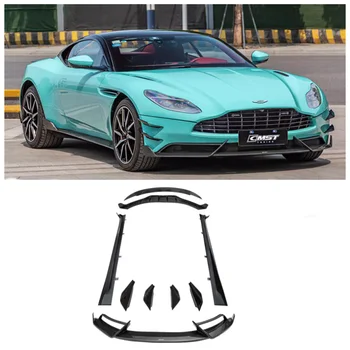 Для Aston Martin DB11 2019 2020 2021 2022 2023 Настоящий сухой бампер из углеродного волокна для передней губы Задний диффузор, спойлер, боковая юбка, обвес
