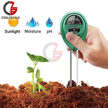 Измеритель PH почвы 3 в 1, тестер PH солнечного света, Садовые цветы, датчик влажности почвы, измеритель кислотности растений, монитор влажности PH, детектор