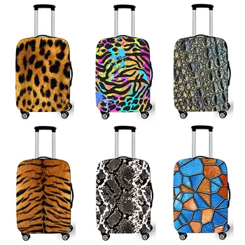 2023 Чехол для багажа с принтом в виде Тигра, Леопарда, Змеи, Крокодила, Зебры в полоску, Эластичные защитные чехлы для чемодана От пыли, Аксессуары для путешествий