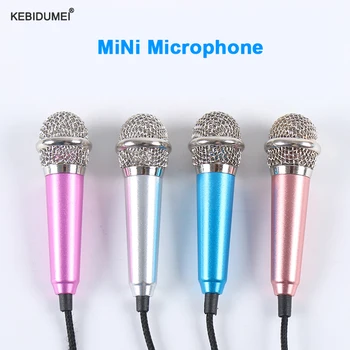 Мини-микрофон 3,5 мм Стерео Студийный микрофон для Караоке KTV для Смарт-мобильного телефона Ноутбук ПК Настольный Портативный Мини-микрофон