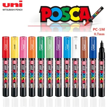 Набор фломастеров Uni POSCA PC-1M graffiti paint pen для плакатной рекламы, художественной росписи граффити