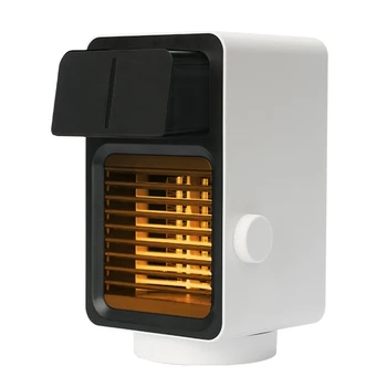 Электрический тепловентилятор 220 В, регулируемый термостат, вентилятор для теплого воздуха, немой мини-обогреватель с быстрым нагревом, штепсельная вилка ЕС