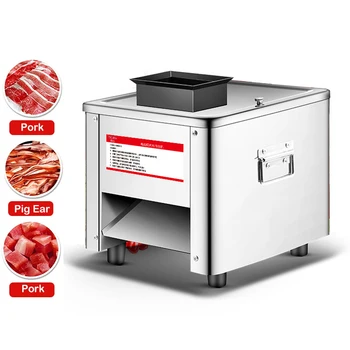 Коммерческая Машина для Нарезки мяса Автоматическая Машина Для Резки Овощей Машина Для Нарезки Свинины Кубиками Машина Для Нарезки мяса