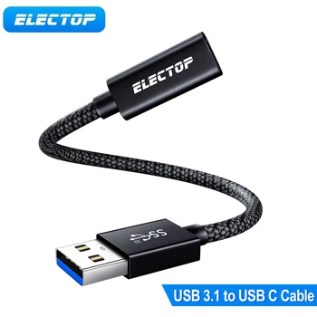 Адаптер ELECTOP USB 3.1 type-C USB C female-USB-A GEN 2 Конвертер Для портативных ПК с передачей данных 10 Гбит/с, Кабель для зарядки