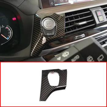 Углеродное волокно для BMW X3 G01 2018 года выпуска ABS Отделка кнопки запуска двигателя Аксессуары для левостороннего привода