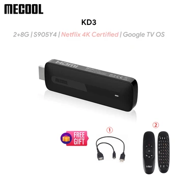 MECOOL TV Stick KD3 Android 11 с Dolby Audio 2 + 8G, сертифицированный Google, Потоковый медиаплеер Google TV, Домашний медиаплеер Stick
