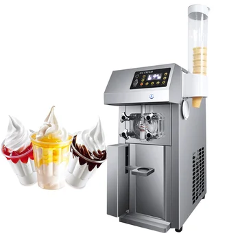 Настольный автомат для приготовления мягкого мороженого Top One Flavor, мини-автомат по продаже молочных коктейлей, мороженица