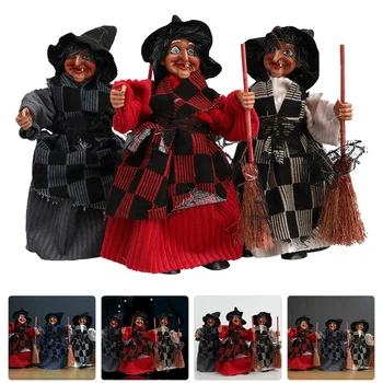 Нежный декор на Хэллоуин, фигурка ведьмы, подвесные настольные ужасные аксессуары для дома