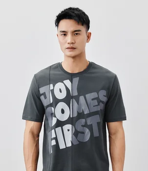 W4486- летняя новая мужская футболка с коротким рукавом и принтом