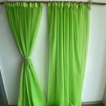 Весенние Свежие зеленые шторы из тюлевой вуали, современные шторы для гостиной, прозрачные тюлевые шторы, прозрачное окно для спальни