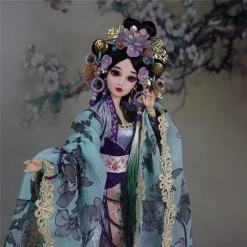 Китайская Традиционная кукла для детей Ручная кукла + Одежда + Головной убор 30 см Имитационные куклы из АБС-пластика с аксессуарами для одежды ZL847