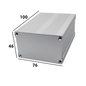 Разъемный корпус из алюминиевого сплава, коробка из алюминиевого профиля, батарейные отсеки, печатная плата 100x76x46 мм