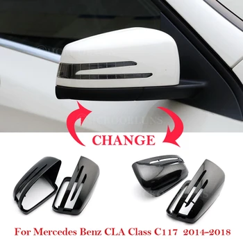 Крышка Бокового автомобильного зеркала заднего вида для Mercedes Benz CLA Class C117 2014 2015 2016 2017 2018 Чехол Для автомобильного Зеркала заднего вида Для Cla
