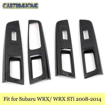 Автомобильные товары Подходят для Subaru WRX/WRX STi 2008-2014 Аксессуары Дверной подлокотник Переключатель подъема окна Отделка крышки 4 шт. Детали интерьера