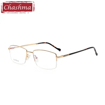 Очки Из чистого Титана Для джентльменов Chashma, Титановая оправа, Lentes Optics, Высококачественные Легкие очки для мужчин, очки для больших Глаз