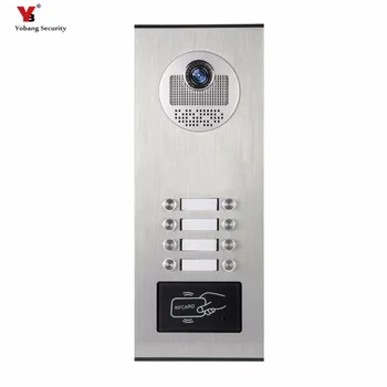 Yobang Security 8 Единиц Квартирный Видеодомофон Видеодомофон Наружный дверной звонок ИК-камера с картой ночного видения Can Reader