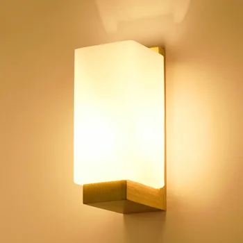 Новый Скандинавский Настенный светильник, Прикроватная лампа для спальни, Гостиная, Коридор, Балкон, Массив дерева, Простое Современное Креативное освещение