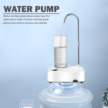 Автоматический Насос для бутылок с питьевой водой, Портативный перезаряжаемый Настольный диспенсер для воды с силиконовой трубкой для путешествий, кемпинга, пикника