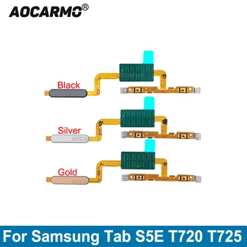 Aocarmo Главная Кнопка Кабель Датчика Отпечатков пальцев Для Samsung Galaxy S5E T720 T725 Включение/Выключение Громкости Гибкий Кабель Запчасти Для Ремонта