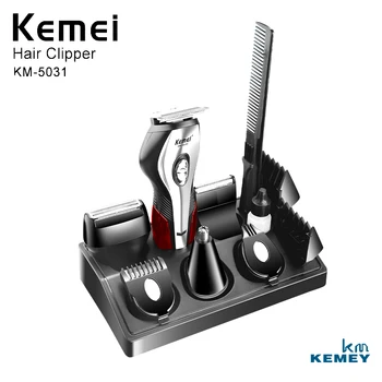Профессиональная электрическая машинка для стрижки волос Kemei 11 в 1, мужская машинка для стрижки волос, бритва для бороды, средство для удаления волос, инструмент для укладки KM-5031