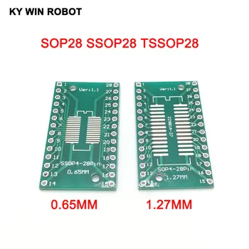 10шт SOP28 SSOP28 TSSOP28 к DIP28 печатная плата Pinboard SMD для DIP 0,65 мм/1,27 мм до 2,54 мм Шаг DIP-штифта Разъем преобразователя печатной платы