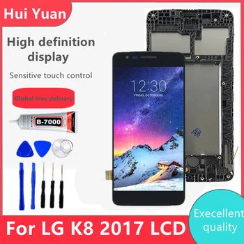 5,0 Дюймов Для LG K8 2017 X240 ЖК-дисплей Сенсорный экран Дигитайзер в сборе Замена с рамкой для LG MS210 X240 LCD