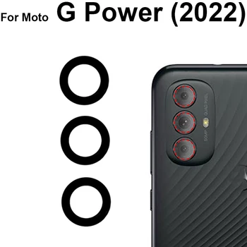 Стеклянная линза основной задней камеры С клейкой наклейкой для Motorola Moto G Power (2022) Запасные части для объектива задней большой камеры