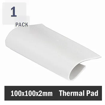 1шт Gdstime Белый 100x100x2 мм Токопроводящие Прокладки Радиатор Чип Компаунд Термопластичная прокладка
