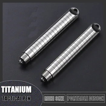 Мини Титановая Тактическая ручка для выживания на открытом воздухе, Карманный Инструмент EDC Для Мужчин/Леди, Коллекция ручек для самообороны, Подарочная коробка