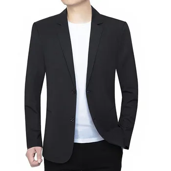 E1099-Мужской повседневный весенне-осенний костюм, мужское свободное пальто