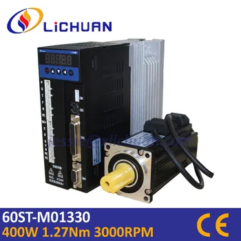 Горячее надувательство серводвигатель Lichuan 400w 1.27N.m 3000 об./мин. 60ST серводвигатель переменного тока 60ST-M01330 AC 0.4kw сервопривод заменяет сервопривод panasonic
