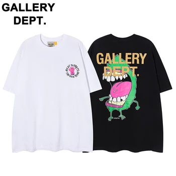 Gallery DEPT/ Мужская футболка с красочным принтом монограммы, Свободная футболка с коротким рукавом, Брендовая футболка из чистого хлопка Tide для мужчин и женщин