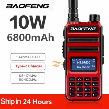 BaoFeng UV10R Pro 10 Вт Портативная рация Передатчик Дальнего Действия UV-10R pro Двухстороннее радио УКВ 136-174 МГц 400-520 МГц Двухдиапазонный