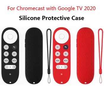 Силиконовый чехол для голосового пульта дистанционного управления Google TV 2020, Защита от потери, экологичный силиконовый защитный чехол для пульта дистанционного управления