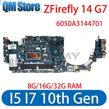 Для HP ZFirefly14 G7 6050A3144701 Материнская плата для ноутбука с процессором i5 i7 10-го поколения 8G/16G/32G RAM Материнская плата с графическим процессором M07114-501