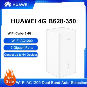 Оригинальный Huawei B628-350 WiFi Cube 3 4G LTE Cat12 WiFi AC1200 Двухдиапазонный Автоматический выбор Подключение до 64 устройств с SIM-картой