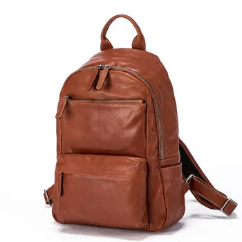 Модный роскошный дизайнерский рюкзак унисекс из натуральной кожи для подростков, повседневный рюкзак для ноутбука большой емкости для путешествий на открытом воздухе