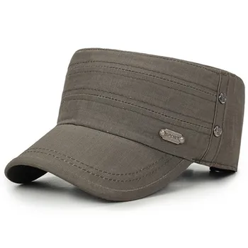 Кепка Snapback, Мужская плоская кепка, весенне-летние моющиеся хлопковые военные шляпы, Винтажные модные Походные темно-синие кепки для мужчин, Бесплатная доставка
