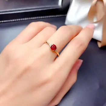 очаровательное кольцо с красным рубином, ожерелье, браслет, ювелирный набор для женщин, сертифицированный натуральный драгоценный камень, настоящее серебро 925 пробы, позолоченный подарок на день рождения